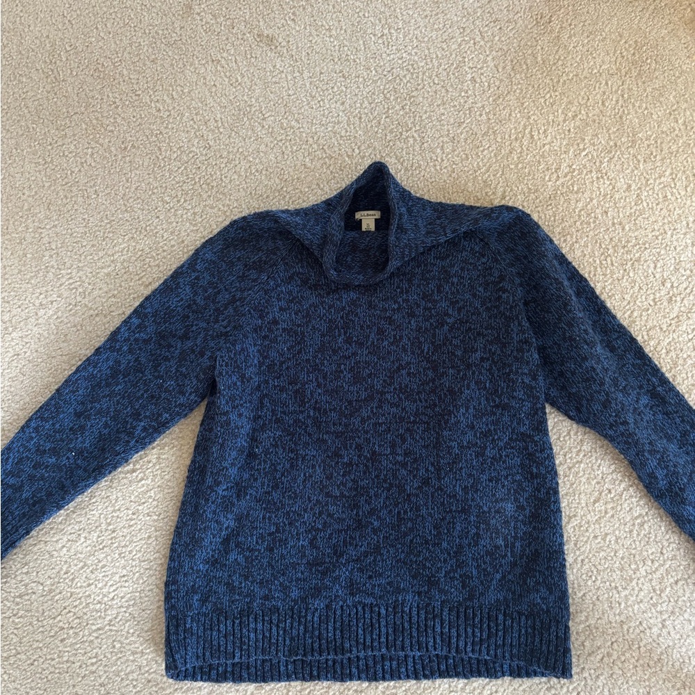 L.L. Bean Blue Cowl Neck Sweater